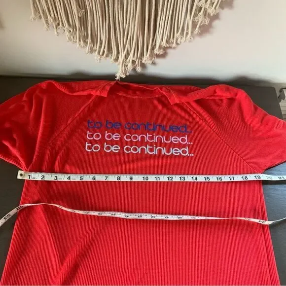 AERIE Real Soft Apres Ski Long Sleeve Thermal Tee To Be Continued Red Medium - Picture 11 of 12